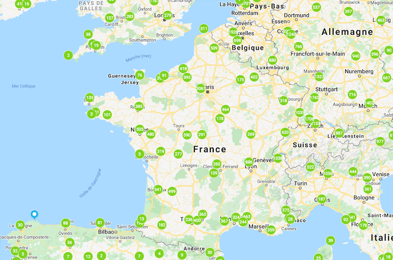 carte GIREVE bornes de recharge