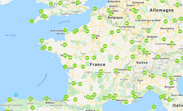 carte GIREVE bornes de recharge