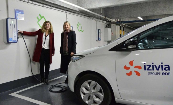 Q-Park Izivia Christelle Vives Michèle Salvadoretti bornes de recharge