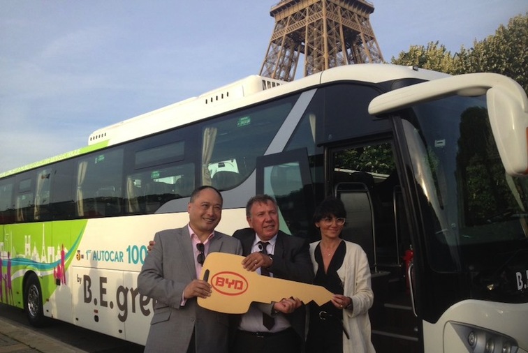B. E. Green inaugure le tout premier autocar de tourisme 100% électrique circulant en France